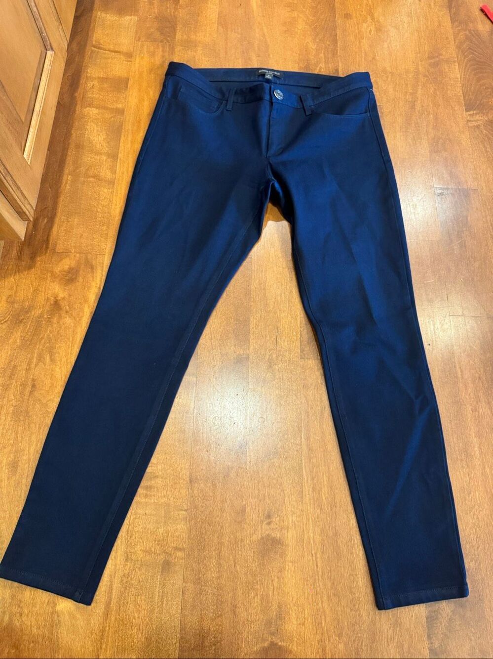 Banana Republic Sloan Pants Size 6 Navy Blue Slim Straight Stretch Workwear